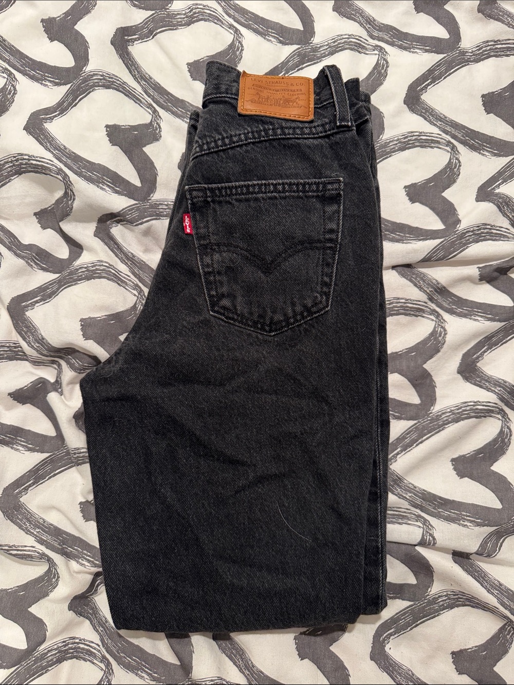 Levi's Black Washed 80s Mom Jeans